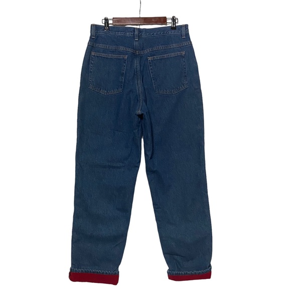 VTG LL Bean Flannel Lined Jeans Blue - Picture 10 of 14